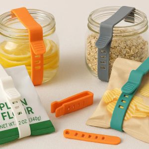 10 Adjustable Silicone Seal Clips for Wide Mouth Jars and Food Bag Sealing