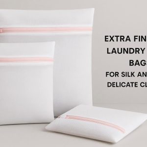 Extra Fine Mesh Laundry Wash Bags for Silk and Wool Delicate Clothing