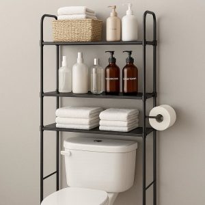 Over the Toilet Bathroom Shelf 3 Tier Adjustable Storage Rack