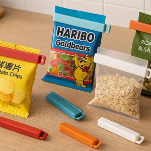 7 Food Grade Silicone Seal Clips for Kitchen Snack Bag Freshness Preservation